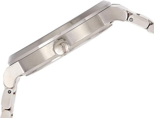 hugo boss men silver bracelet watch with blue dial side