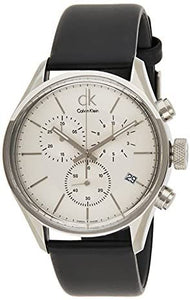 calvin klein watch front white dial black strap