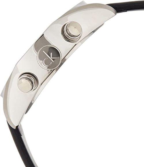 calvin klein watch side white dial black strap