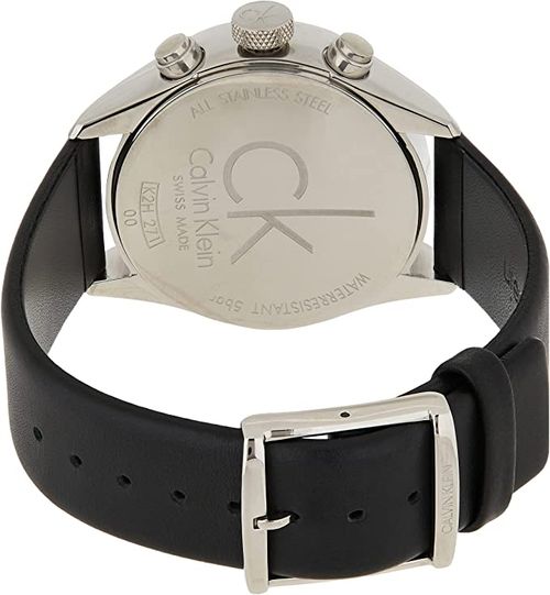calvin klein watch back white dial black strap