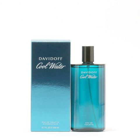 davidoff cool water men fragrance blue bottle with box