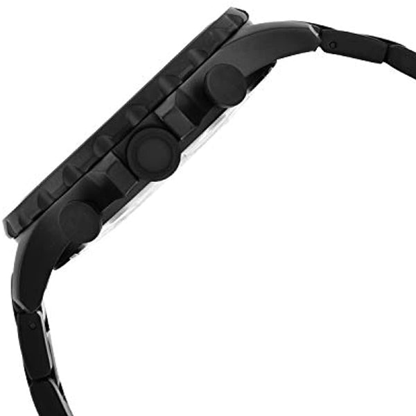 fossil black bracelet men watch with jet black dial side