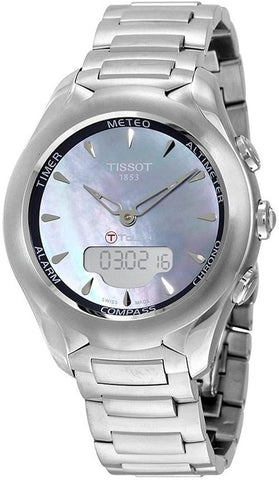 tissot men bracelet chrono watch front with altimeter